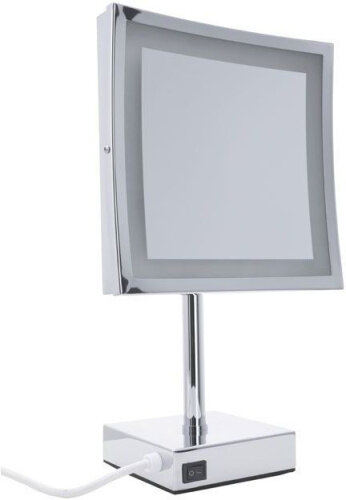 2205D Зеркало косметическое, настольное с LED подсветкой квадратное 21,5 см (204515)