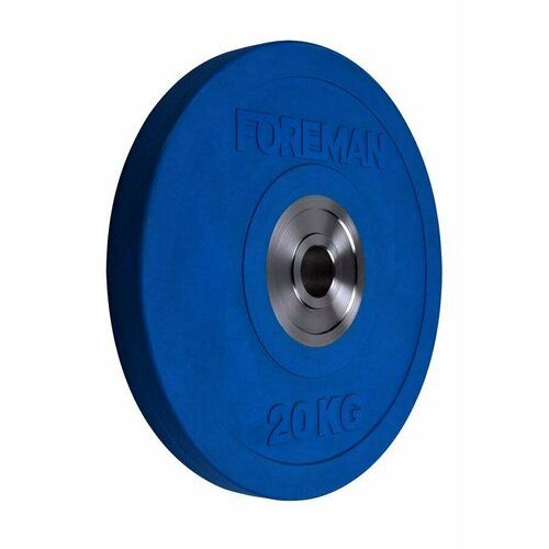 FOREMAN Диск олимпийский бампированный обрезиненный FOREMAN BUMPER Plate, 20 кг