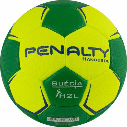 45956-71903 Мяч гандбольный PENALTY HANDEBOL SUECIA H2L ULTRA GRIP FEMININO, 5115615300-U, размер 2, PU, ручная сшивка, желтый-зелёный