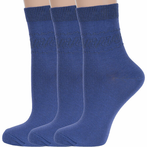 Носки RuSocks, 3 пары, размер 23-25, синий