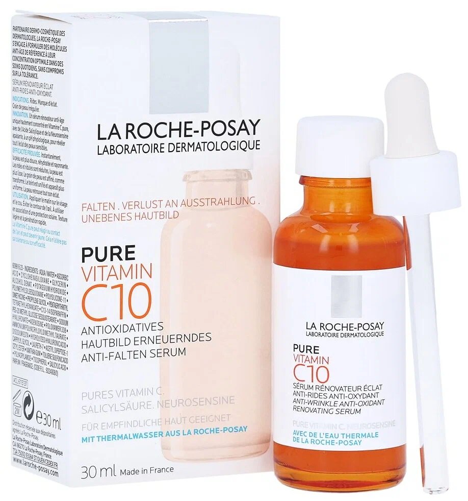 La Roche-Posay Vitamin C10 Serum Антиоксидантная сыворотка для обновления кожи, 30 мл