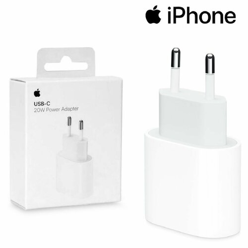сетевое зарядное устройство apple 20w usb c power adapter mhje3zm a белый еас Сетевое зарядное устройство для iPhone, iPad, MacBook, 20W USB-C Power Adapter Model A2347