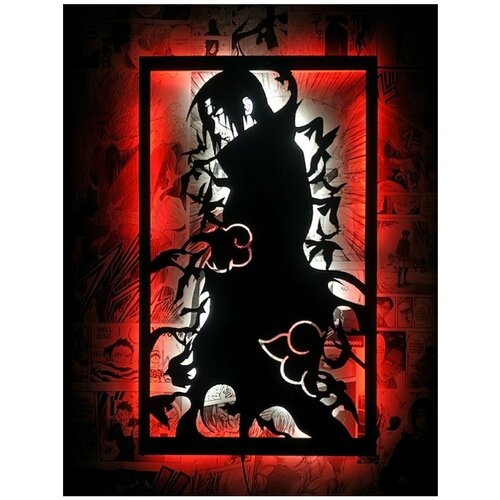 Светильник настенный светодиодный Саске Наруто постер 2500₽