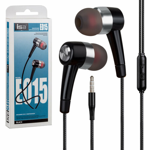 Наушники E15 с микрофоном черные 1499₽