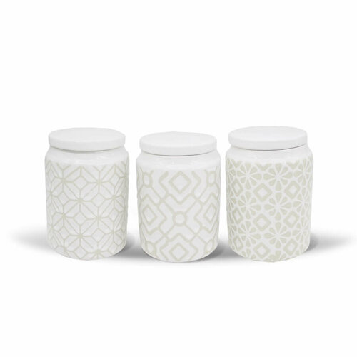 Набор емкостей Maestro MR-20033-03CS керамика Pattern для чая кофе сахара 3шт в комплекте 2587₽
