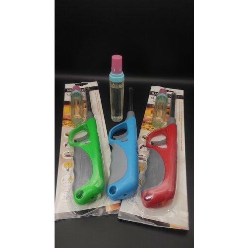 Зажигалка газовая для плиты мультицвет дополнительный баллончик для заправки 320₽