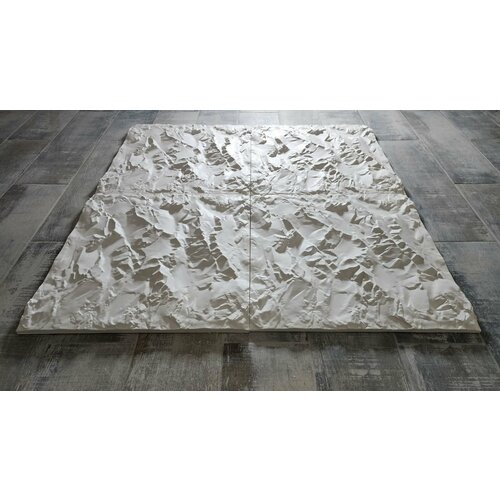 3D панели Скала, 50 x 50 см, 0.25м2, белые, 1 упаковка = 1,0 м², рельефные, под покраску