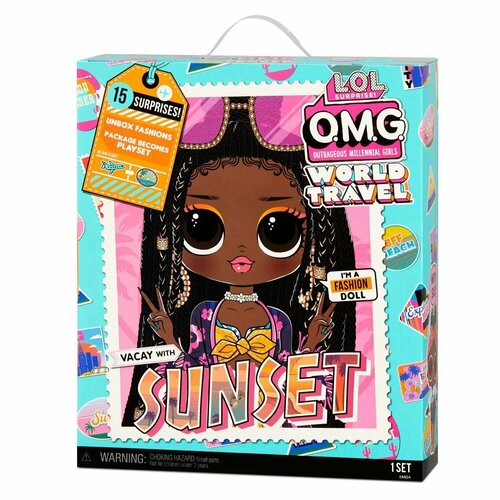 Кукла L.O.L. Surprise! OMG World Travel Sunset Fashion Doll, 25 см. игроленд кукла fashion doll 29см pvc полиэстер 20х31х5см 8 диз