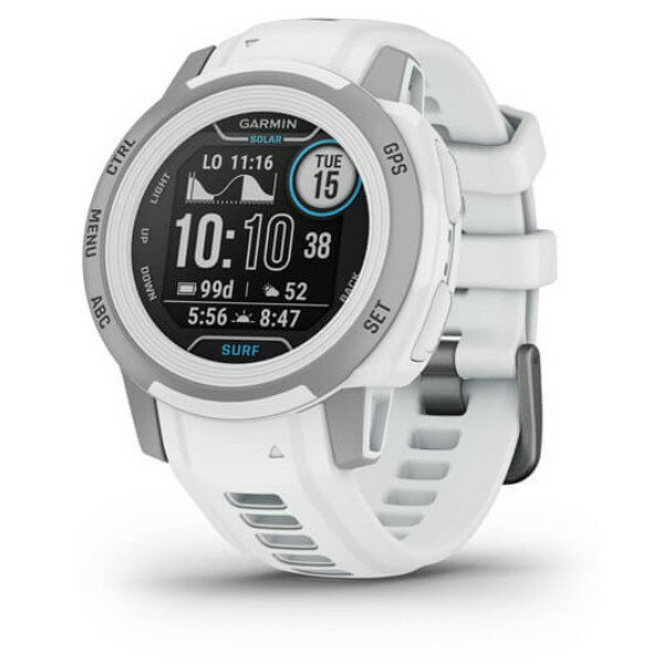 Умные часы Garmin Instinct 2S Solar Surf, белый с серебристым безелем 010-02564-03
