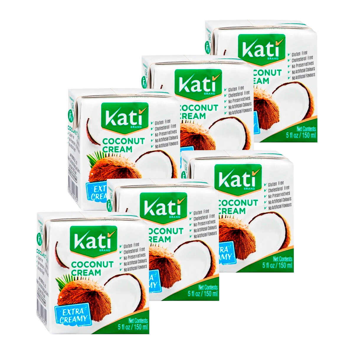 Кокосовые сливки Kati, 150 мл х 6 шт