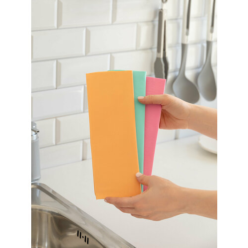 Набор салфеток универсальных прорезиненных DeNASTIA 3030 см 3 шт 333₽