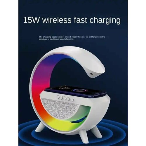 Умная колонка 4 в 1 беспроводная зарядка LED светильник 143100₽