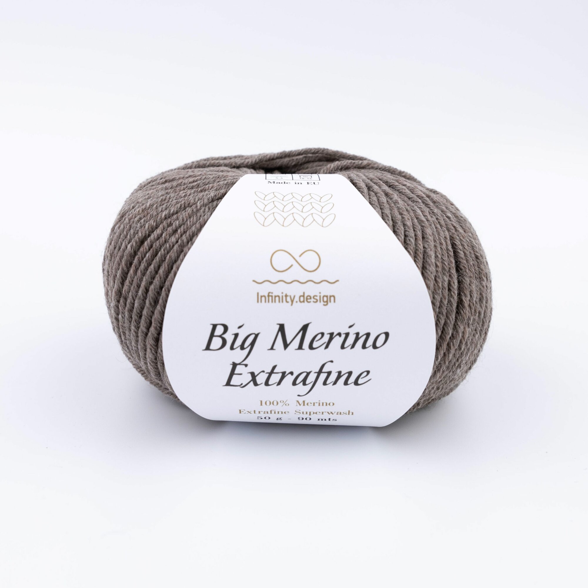 Пряжа INFINITY Big Merino Extrafine 2652 (1 моток), 100% мериносовая шерсть, superwash, 50г, 90м