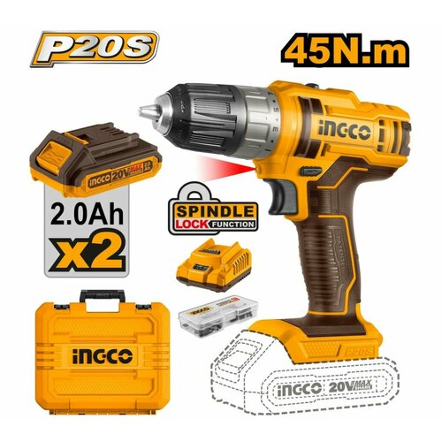 Дрель аккумуляторная Ingco CDLI200528 7615₽