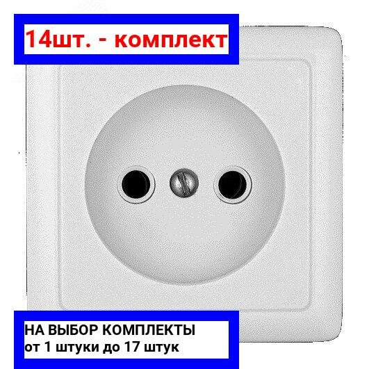 14шт. - ХИТ Розетка наружная без заземления 250В 10А белая / Systeme Electric; арт. RA10-131-B; оригинал / - комплект 14шт