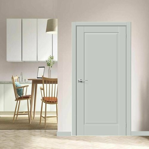 Межкомнатная дверь Прима 10 Grey 600х2000 глухая (комплект)