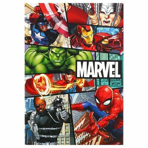 Блокнот А5 на скрепке 40 листов в точку Мстители 466₽