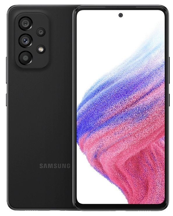 Смартфон Samsung-Galaxy-A53-8-256G-Black Четырехкамерный задний экран, пыле- и влагозащита по стандарту IP67 — фото 1