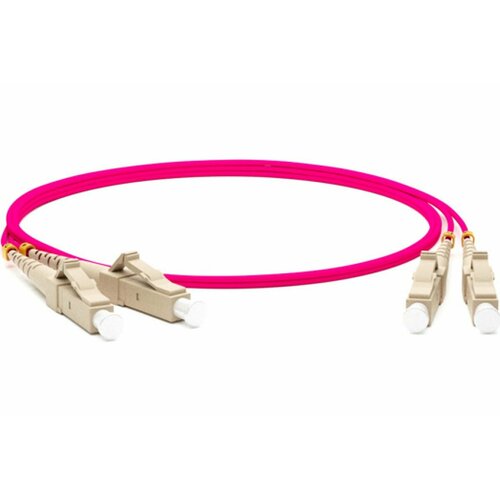 Патч-корд волоконно-оптический шнур MM 50125OM4 LC-LC duplex 10G40 LSZH 2м код 243537 Hyperline 1шт 5039₽