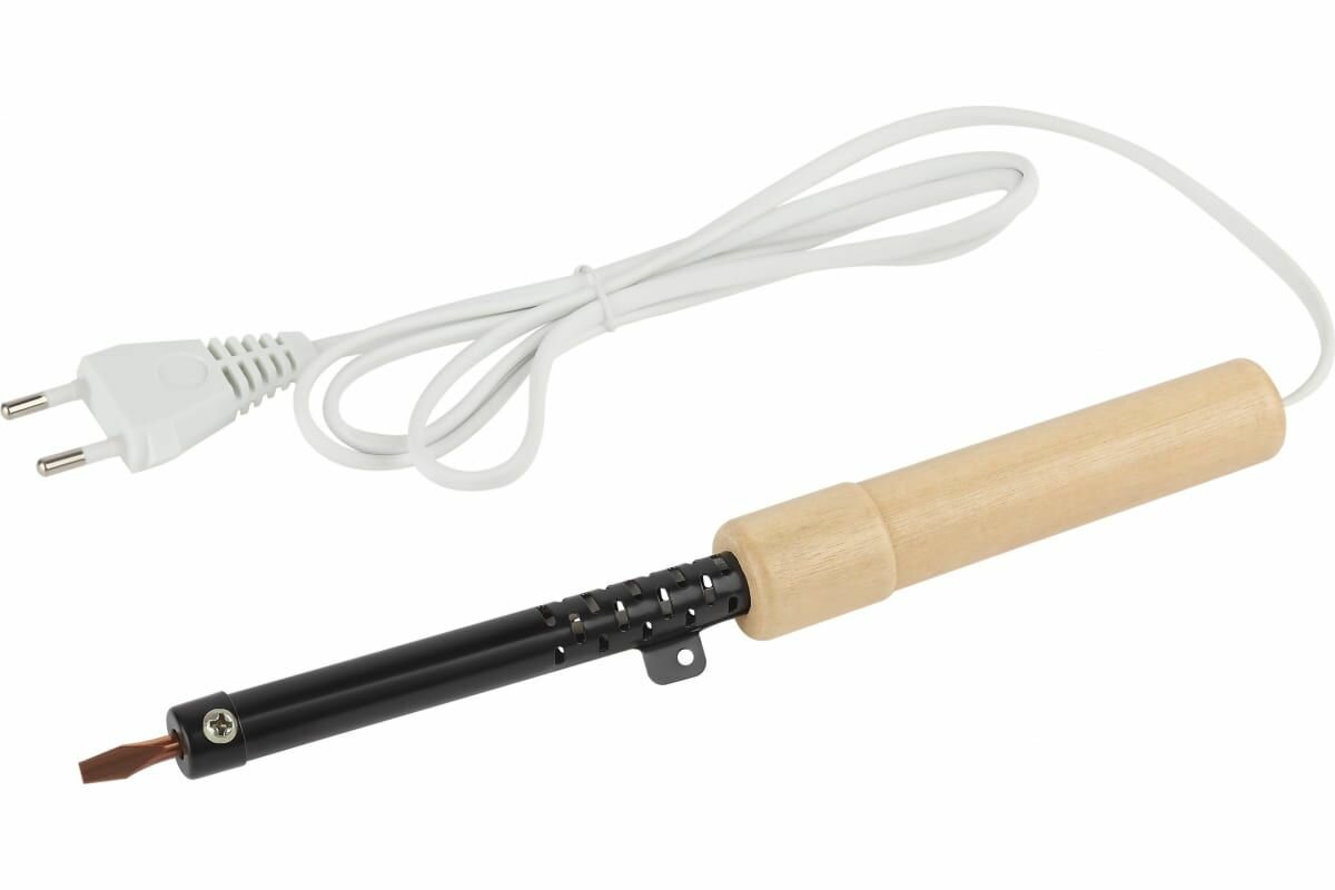 Паяльник с деревянной рукояткой ЭРА ЭПСН 230 В, 100 Вт PLR01100W Б0046955