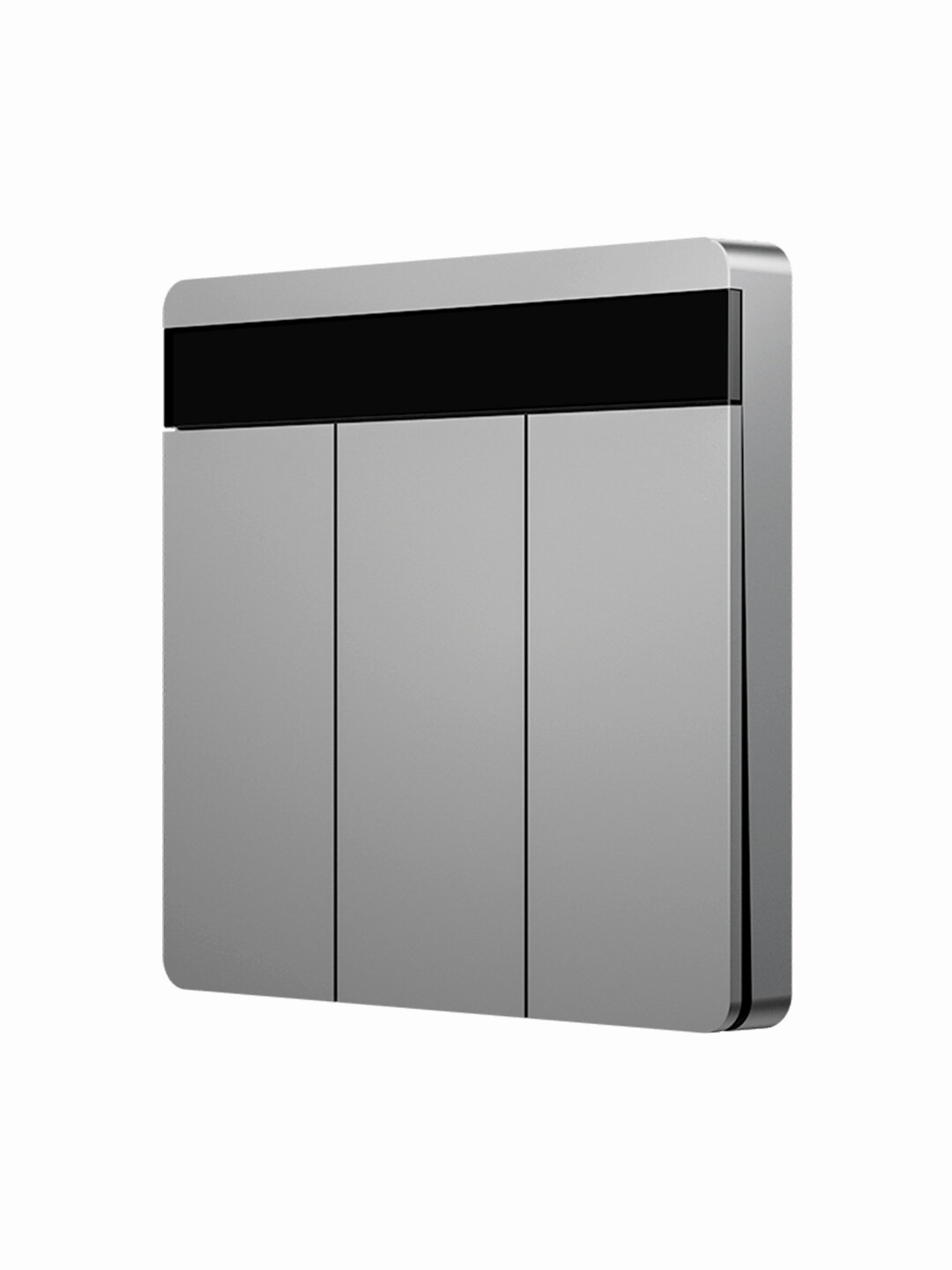 Умный выключатель трехклавишный с нулевой линией Xiaomi Linptech Smart Screen Display Switch E2 Zero Fire Three Grey