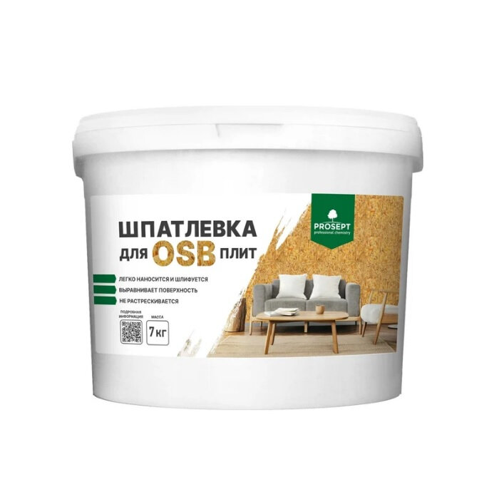 Шпатлевка Prosept для плит OSB Proplast 7 кг 081-7