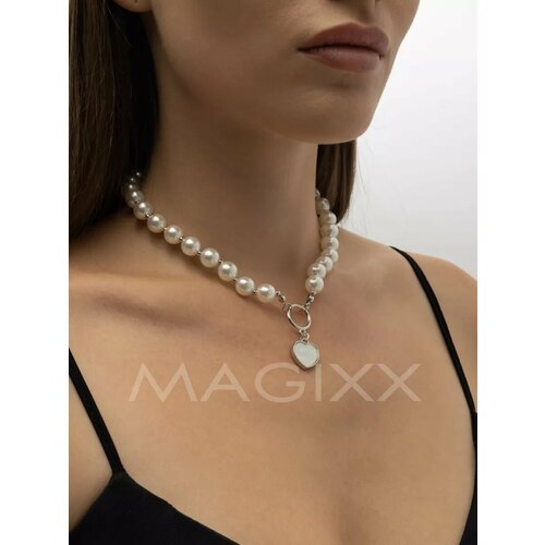 фото Колье magixx, жемчуг имитация, белый