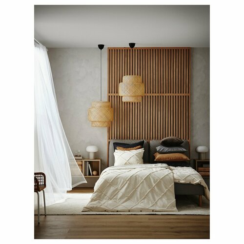 фото Прозрачный тюль ikea teresia, 1 пара, белые, 145x250 см, полиэстер икеа
