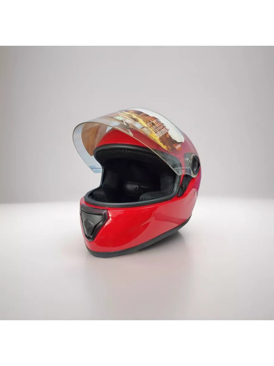 Шлем SAFEBET HF-112 (красный глянец размер M) для мотоциклистов