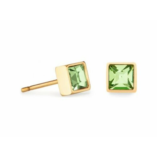 Серьги пусеты Coeur de Lion кристалл зеленый 7270₽