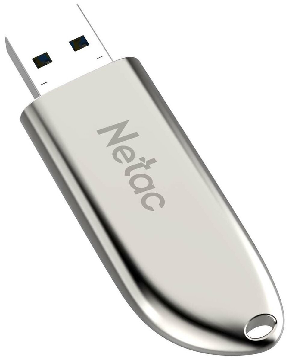 Флешка Netac U352, 32 ГБ, USB 2.0, металлический корпус, серебристый (NT03U352N-032G-20PN) — фото 1