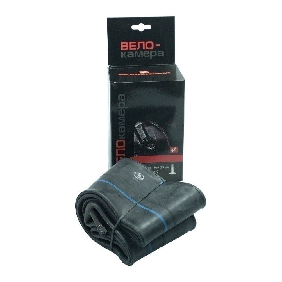Камера бутиловая A/V 35мм 26 x 3.50-4.0 в цветной коробочке для фэтбайк велосипедов