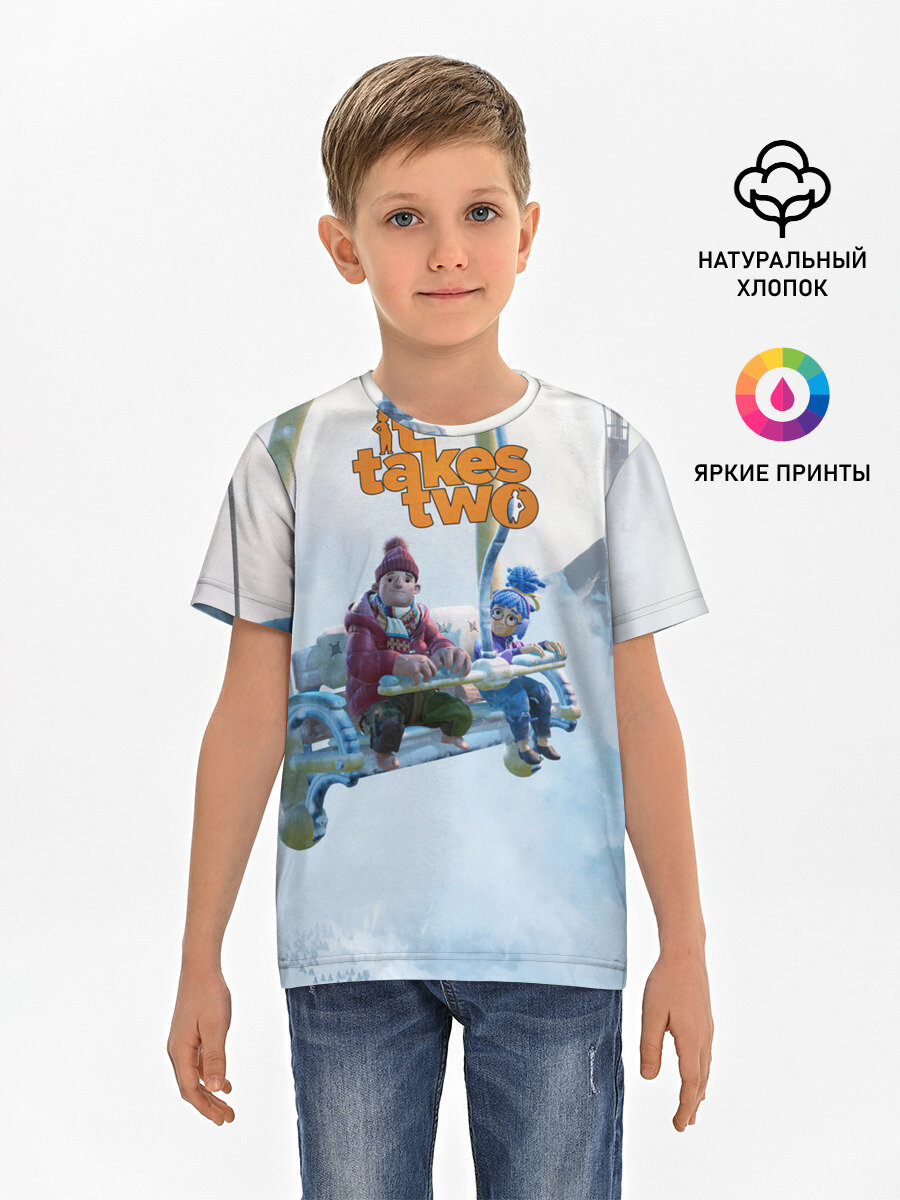 Футболка Lacotton.ru хлопковая детская It Takes Two Коди и Мэй, размер 158, мультиколор