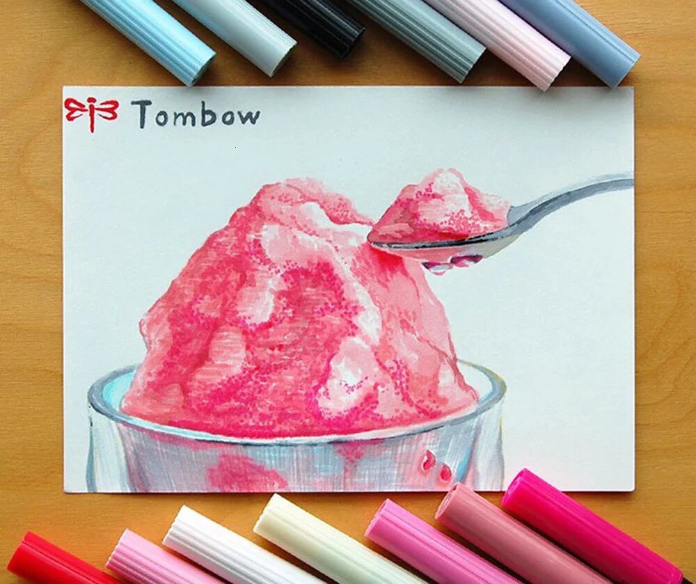 Маркер-кисть двусторонний на водной основе Tombow ABT N89 теплый серый 1 - фото №20