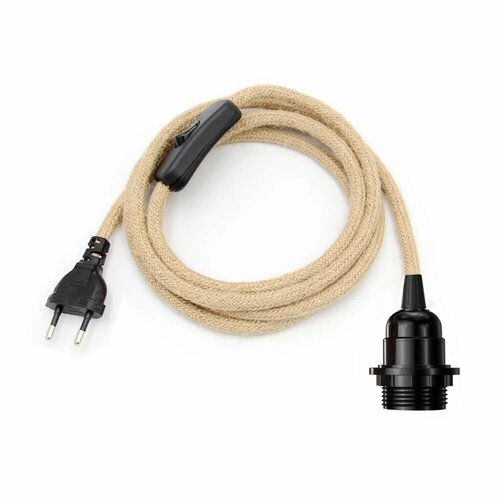 Винтажный пеньковый шнур питания с выключателем 2 метра 3 метра для люстры 2 2M 1017₽