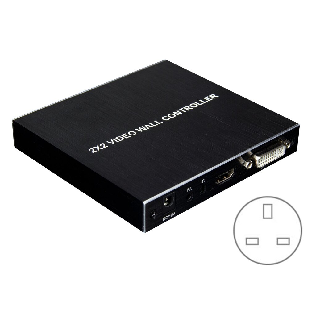 Контроллер Видеостены 1080P 2x2 Поддерживает Вход HDTV DVI С Выходом 4HDTV Для Динамического Отображения изображений с соединением 2x2/1x2/2x1