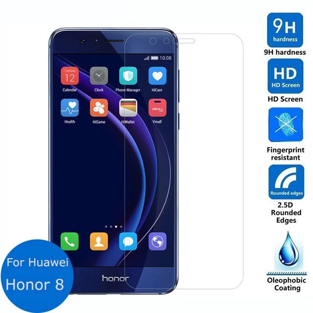 Закаленное стекло для Huawei Honor 8 защита для экрана закаленная Защитная пленка для Huawei Honor 9 стекло, Tempered Glass, Huawei Honor 8