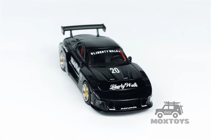 MINI GT 1:64 RX-7 LB-Super Silhouette Liberty Walk Black LHD Diecast Model Car — фото 1