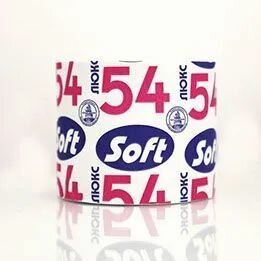 Туалетная бумага 1-слойная рулон 54 метра. Серая.