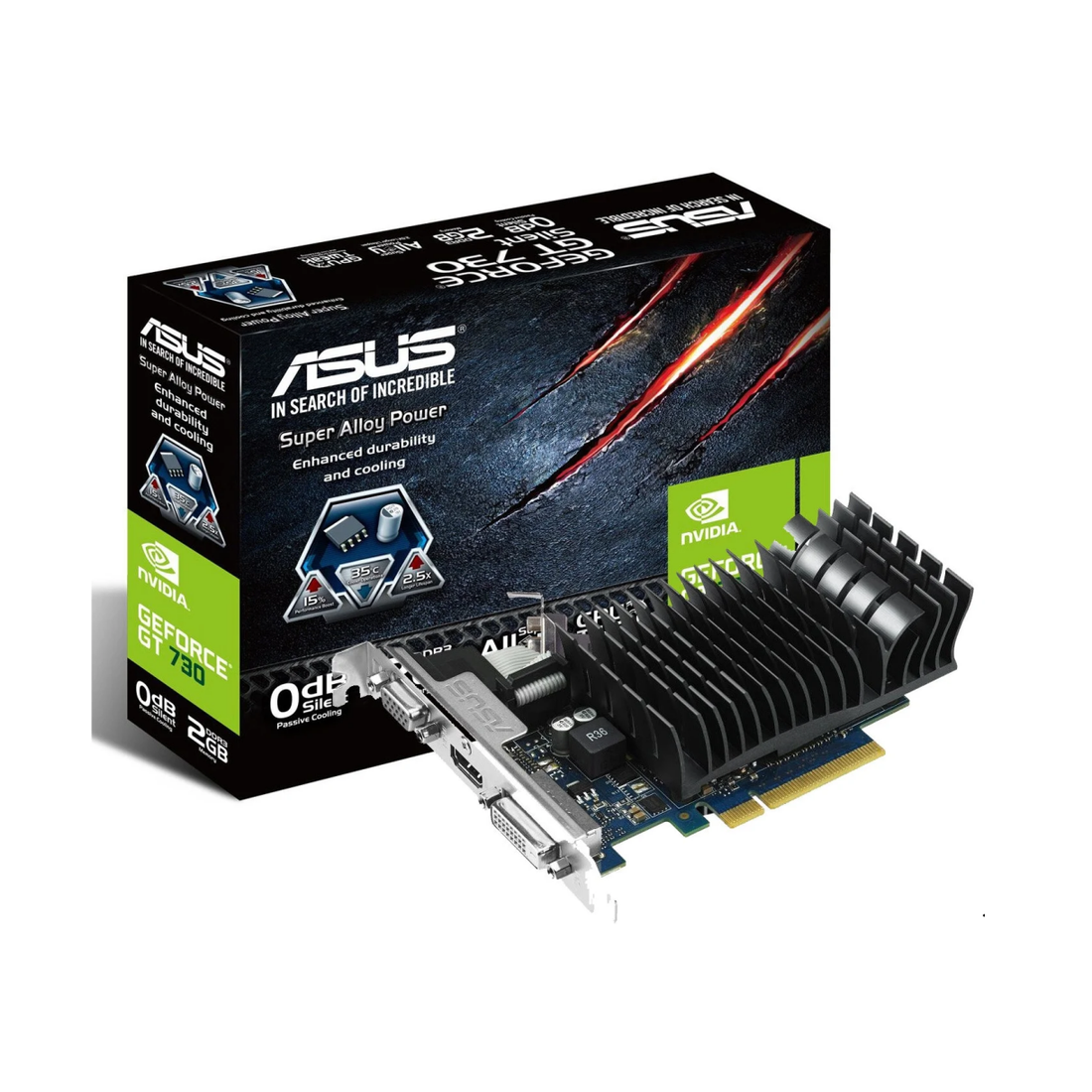 Asus GeForce GT730-SL-2GD3-BRK-EVO, 2048 Мб (90YV0HN0-M0NA00)