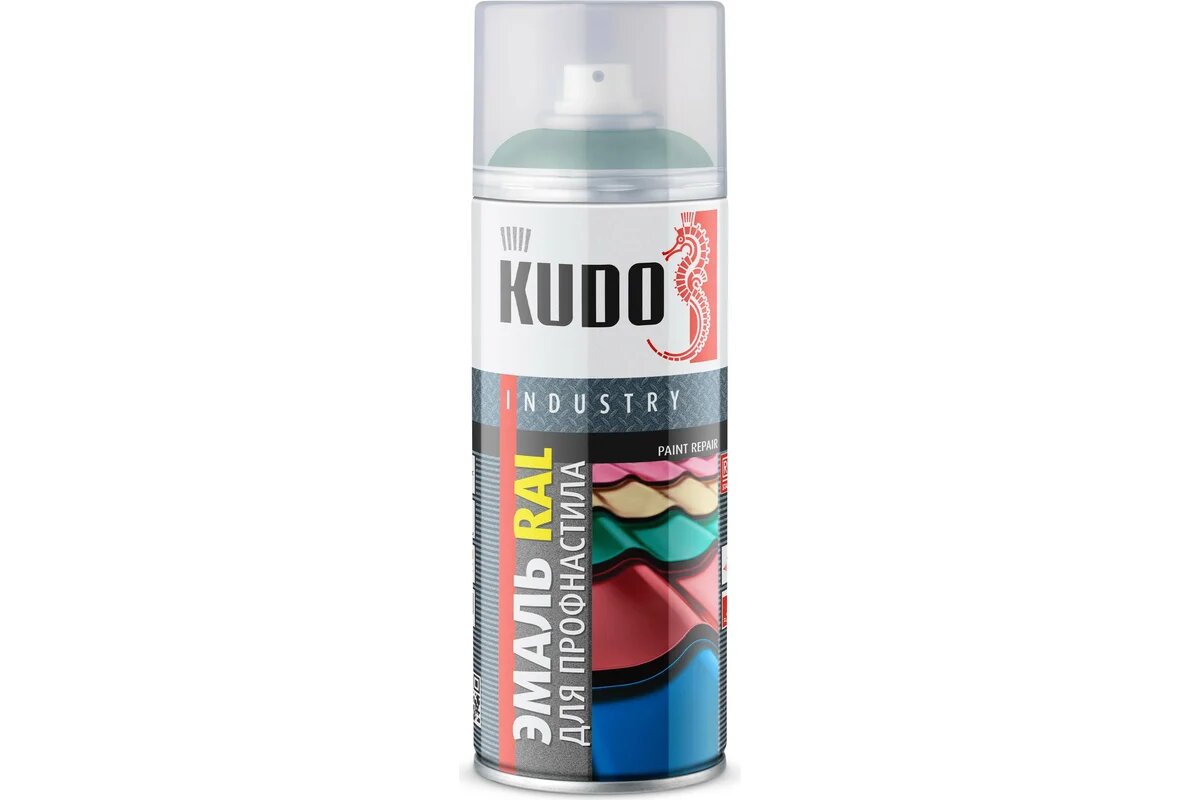 Аэрозольная краска для металлочерепицы и профнастила Kudo KU-06005R 520 мл зеленый мох