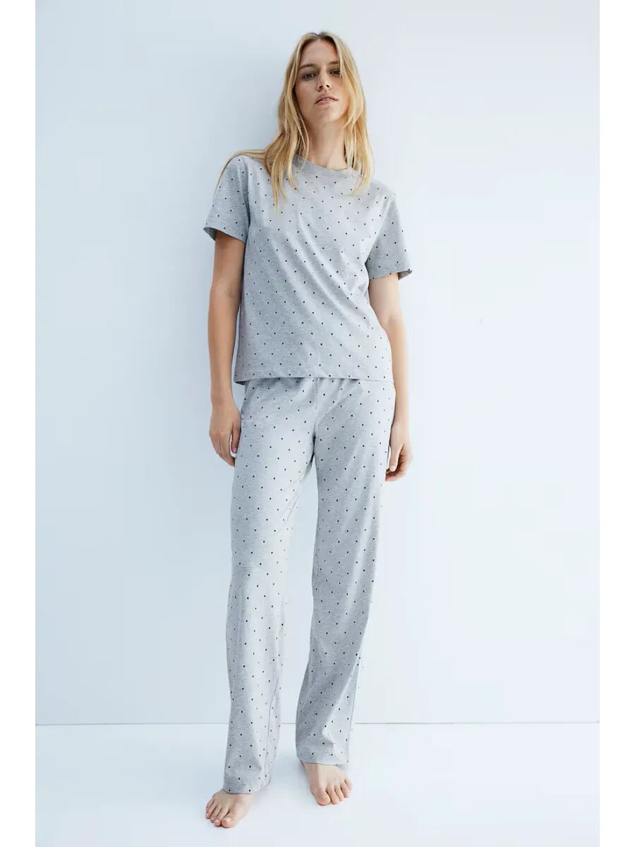 Пижама H&M, размер XL, светло-серый