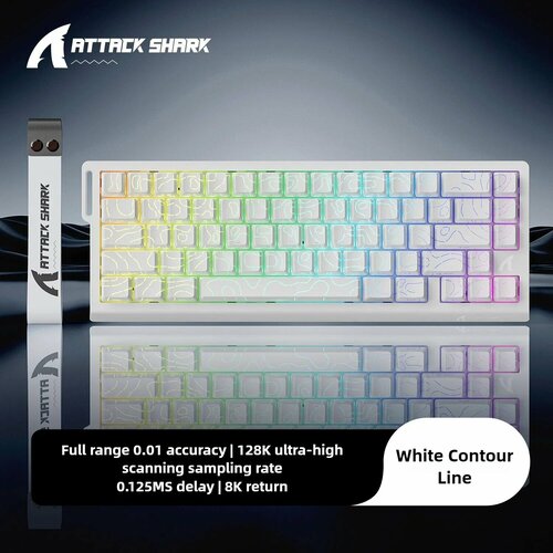 ATTACK SHARK X68HE Механическая клавиатура RGB Black Contour Line Magnetic Switch 4014₽