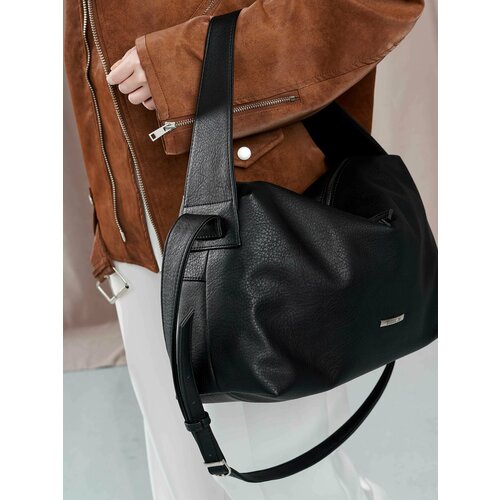 Сумка шоппер FABRIZIO CLUB, фактура гладкая, черный