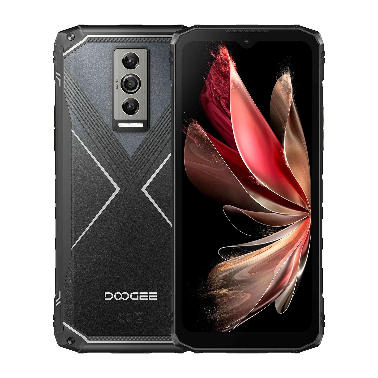 Смартфон DOOGEE Blade 10 Pro защищенный 6 + 256 ГБ экран 6,56 дюйма IPS Android 14 камера 50 МП 5150 мАч Black/Silver