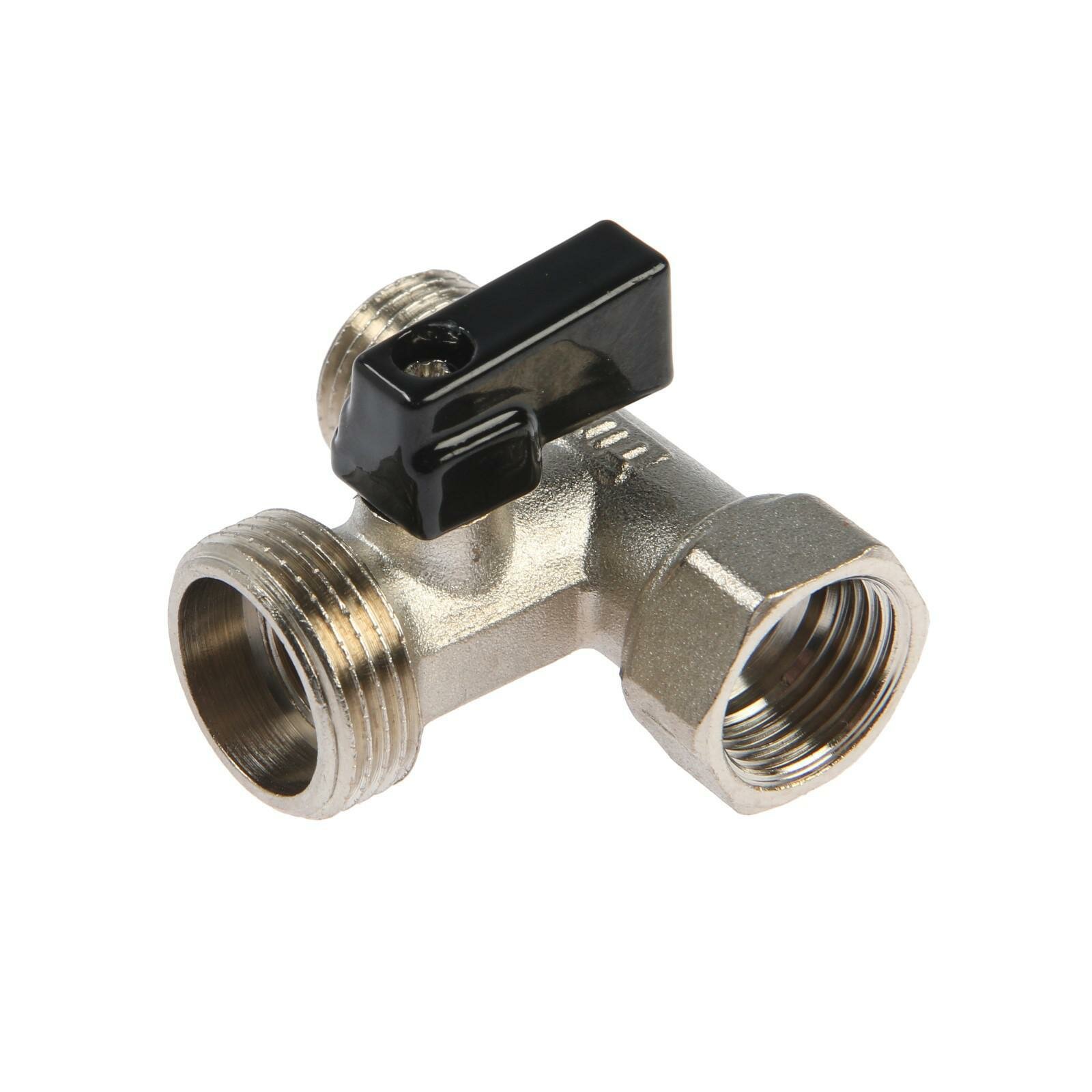 Кран шаровой трёхходовой никелированный (standard) 1/2"х3/4"х1/2" TIM арт. BL5807std