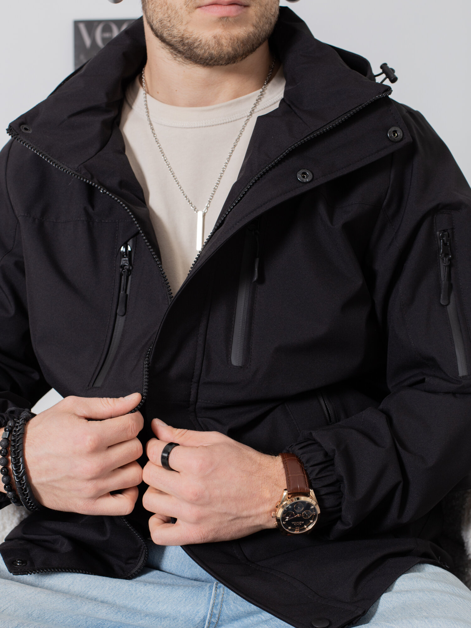 Куртка MADMAN Осень 2025, размер XL-2XL, черный/черный — фото 1