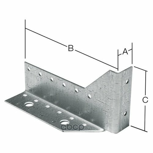 Опора балки левая 25х140х76 мм uob l белый цинк starfix STARFIX SMP461831