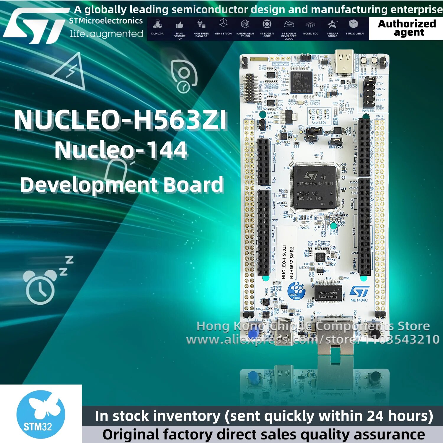 1 шт./лот Гонконг NUCLEO-H563ZI MCU Nucleo-144 макетная плата STM32H563ZIT6 100% новый оригинал