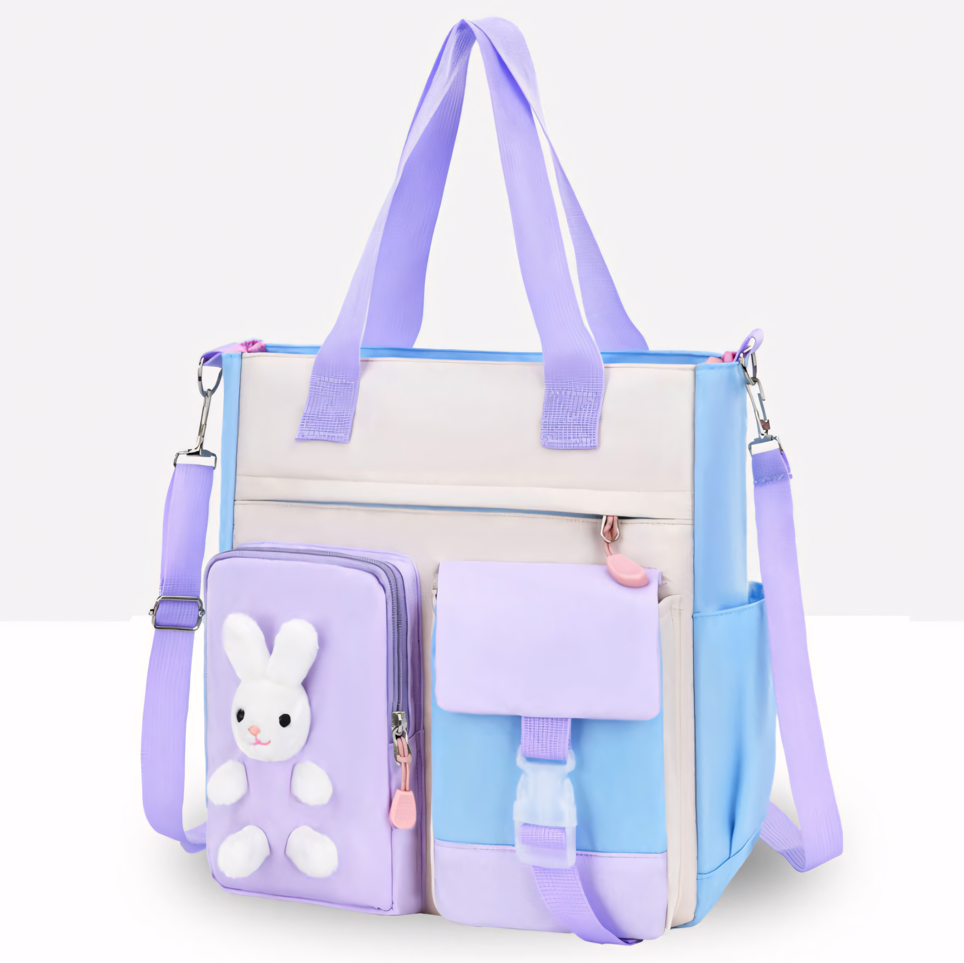 Сумка-мессенджер для учеников начальной школы для девочек через плечо голубая